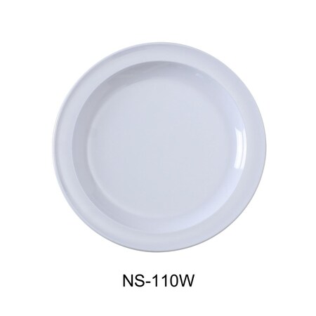 Yanco 10.25 in. Nessico Round Dinner Plate, White, 24PK NS-110W